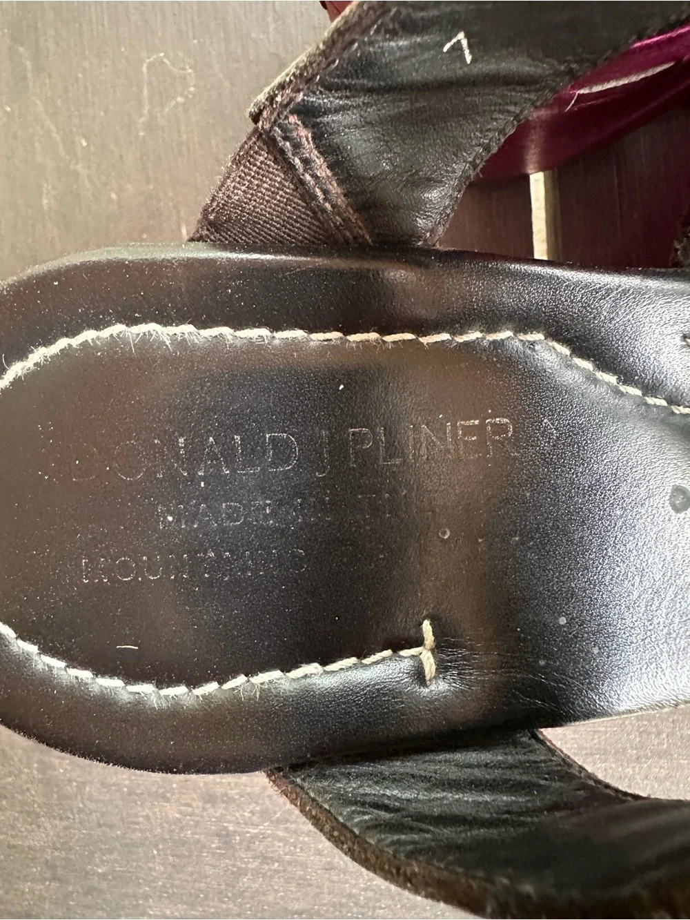 Donald J Pliner Made in Italy Pink & Red Platform Sandals - Picture 6 of 11